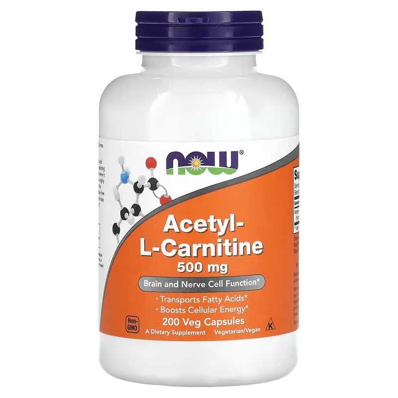 NOW Foods Acetyl L Carnitine Ацетил Lкарнитин, 500 мг