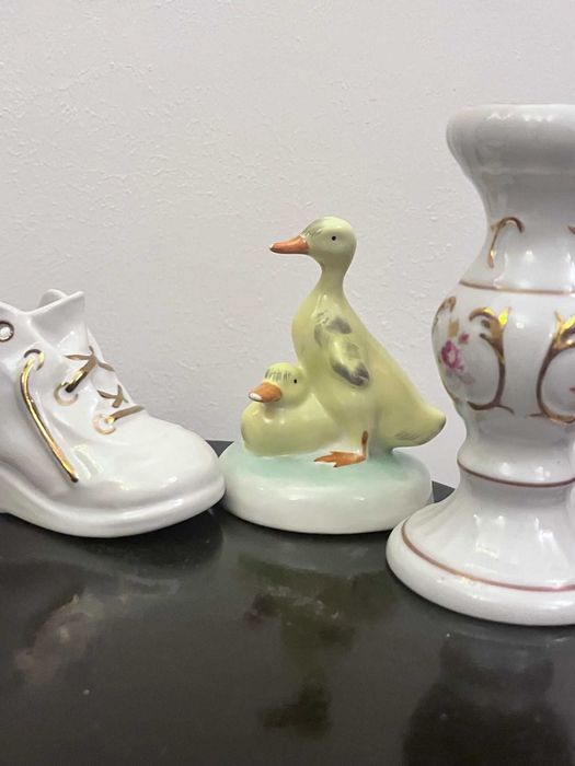 Set 4 bibelouri portelan Aquincum Budapesta marcat bibelou ieftin