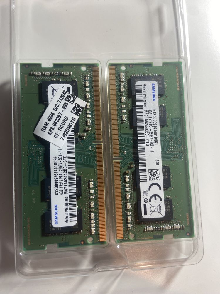 8 GB RAM DDR4 2666Mhz laptop