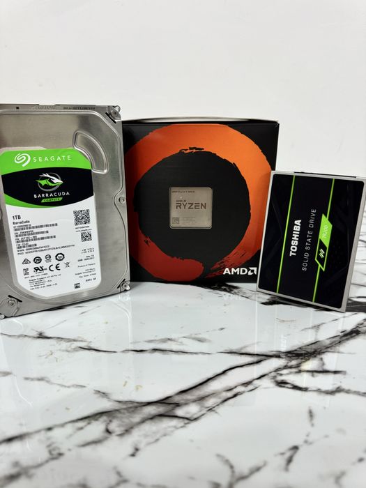AMD Ryzen 5 + Cooler, SSD, HDD si 2 Ventilatoare