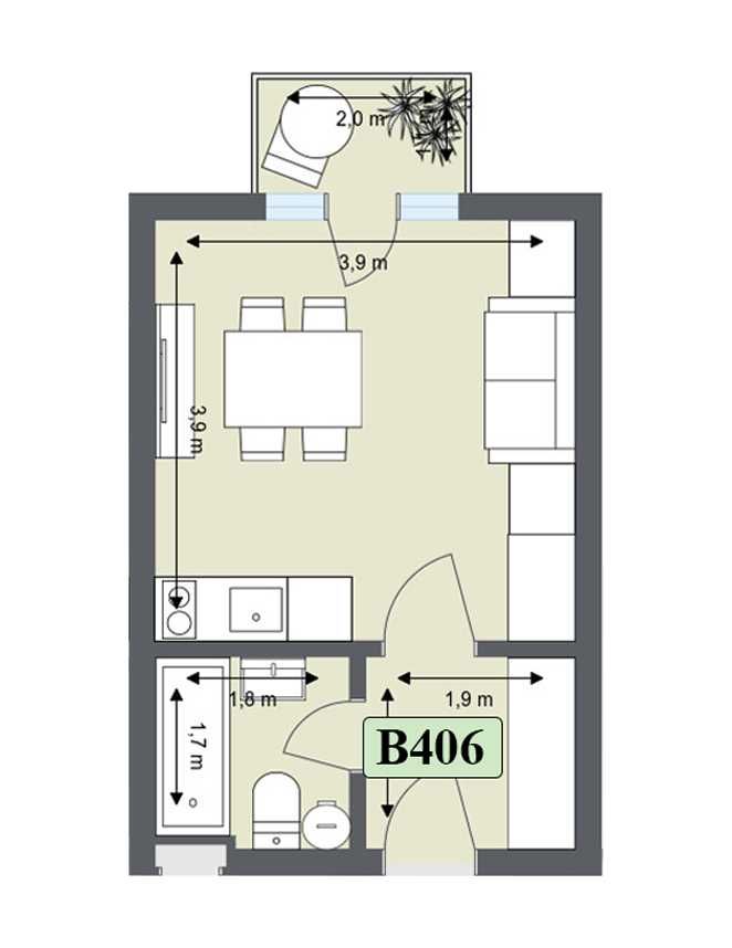 Продава се Едностаен апартамент в Банско - 44 кв.м за 565 €/кв.м - Снимка #3