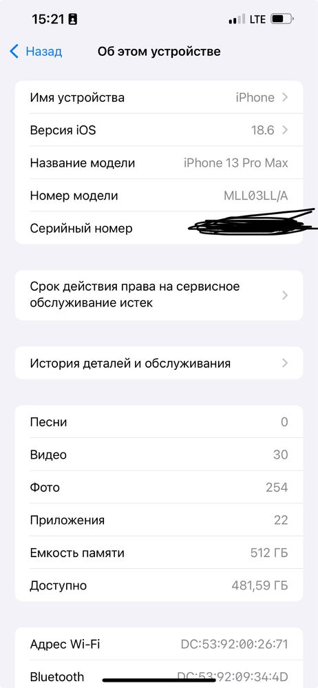 Iphone 13pro max 512/86