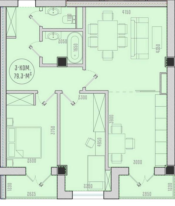 СРОЧНО УСПЕЙ‼️Квартира в ЖК BINKAT 80м2 Коробка ор-р Шота Руставели‼️
