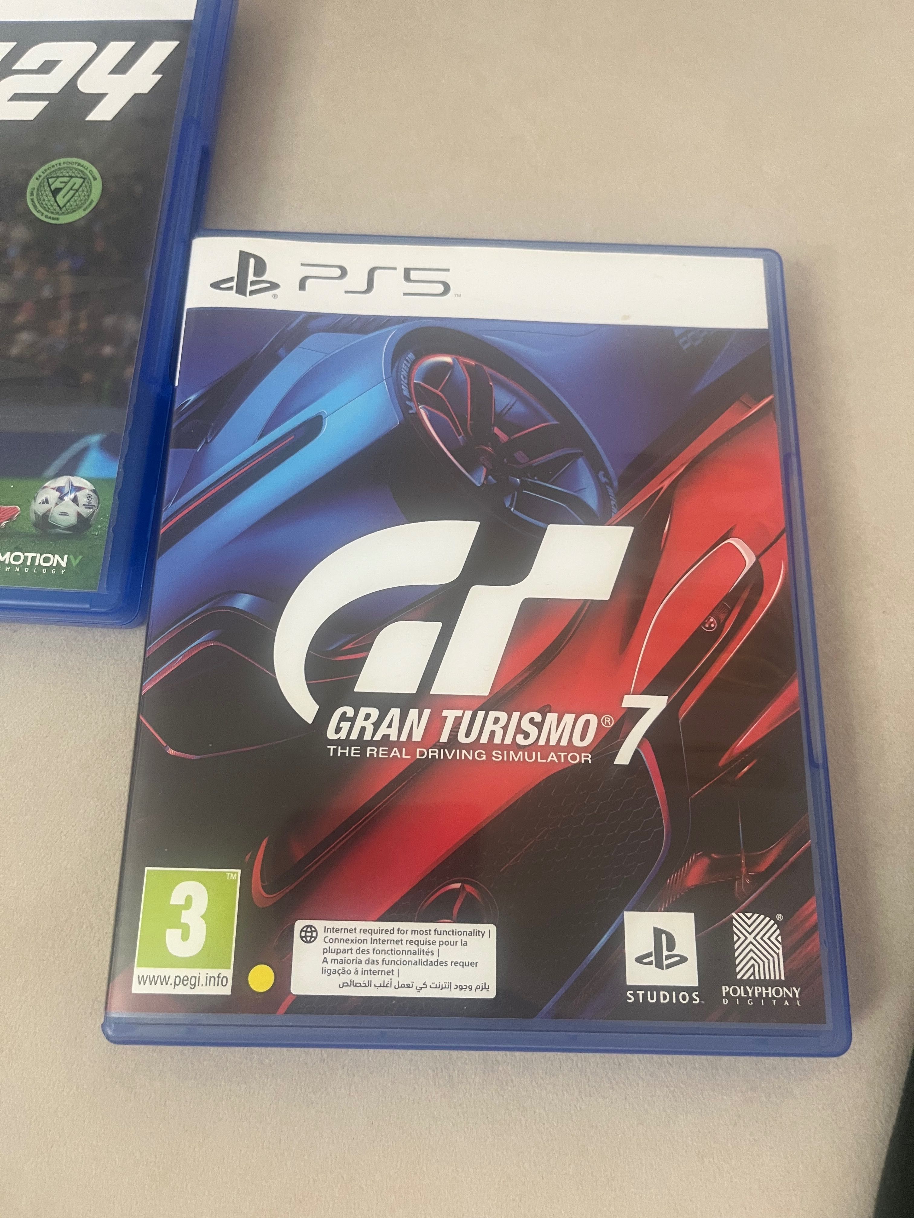 Диски ps5 FIFA 2024, gran tourismo 7, dark souls 3