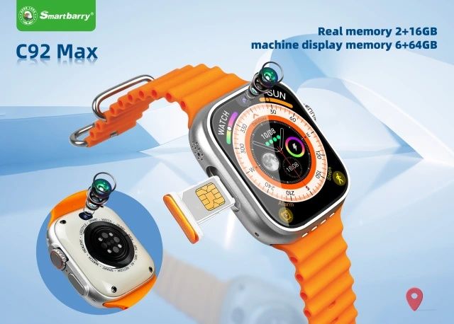 Smartbarry C90 Max, C92 Max, Sim kartali Smart watch,Часы с сим картой