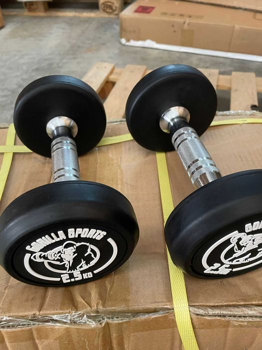 Set gantere fixe 5 kg Gorilla Sports ( 2x2,5kg )