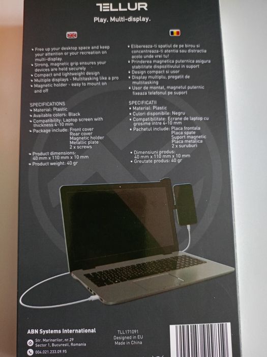 Vând suport telefon pentru laptop,prindere magnetica.