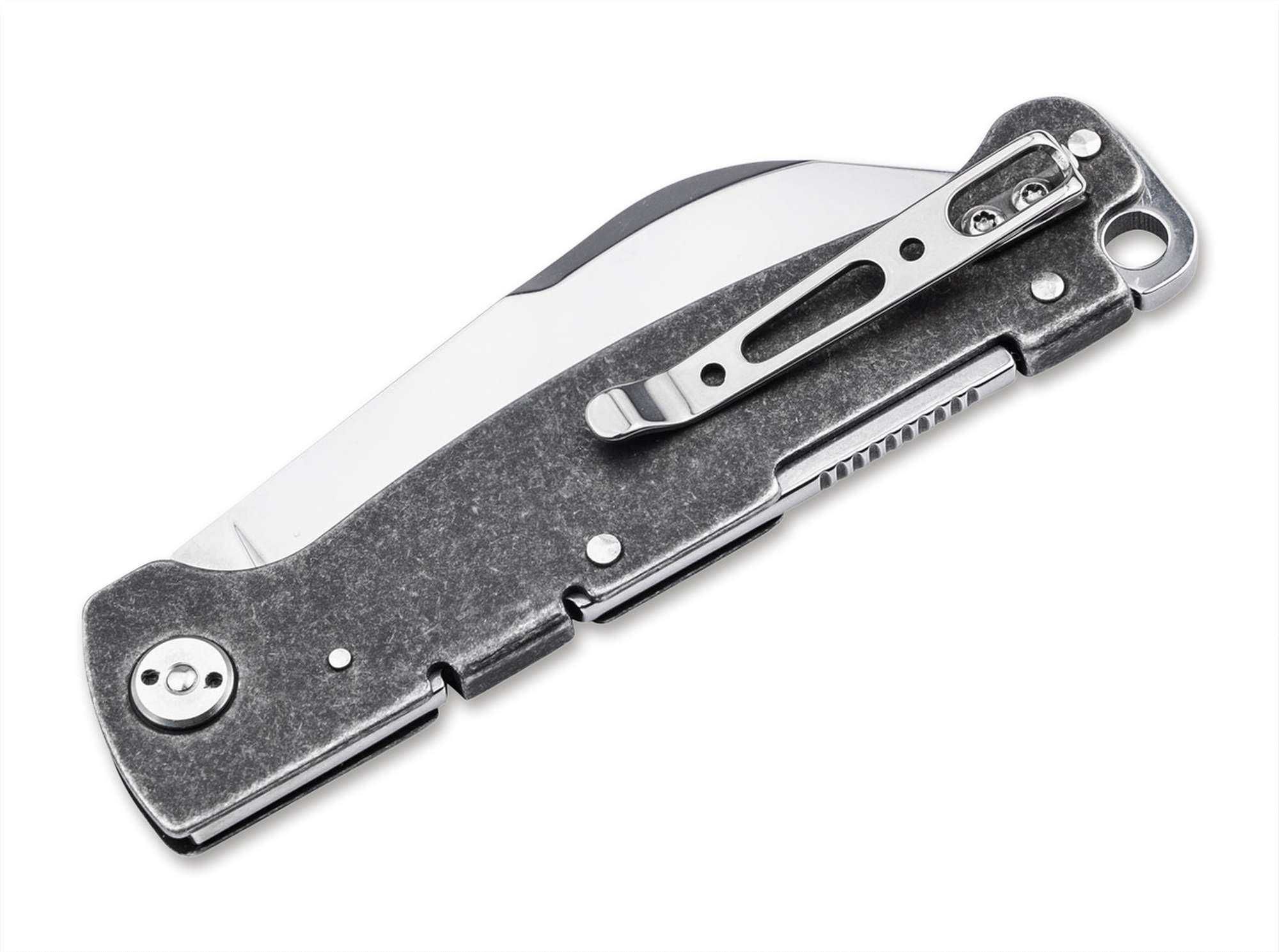 Briceag Boker Plus Atlas Backlock, maner inox, lama D2