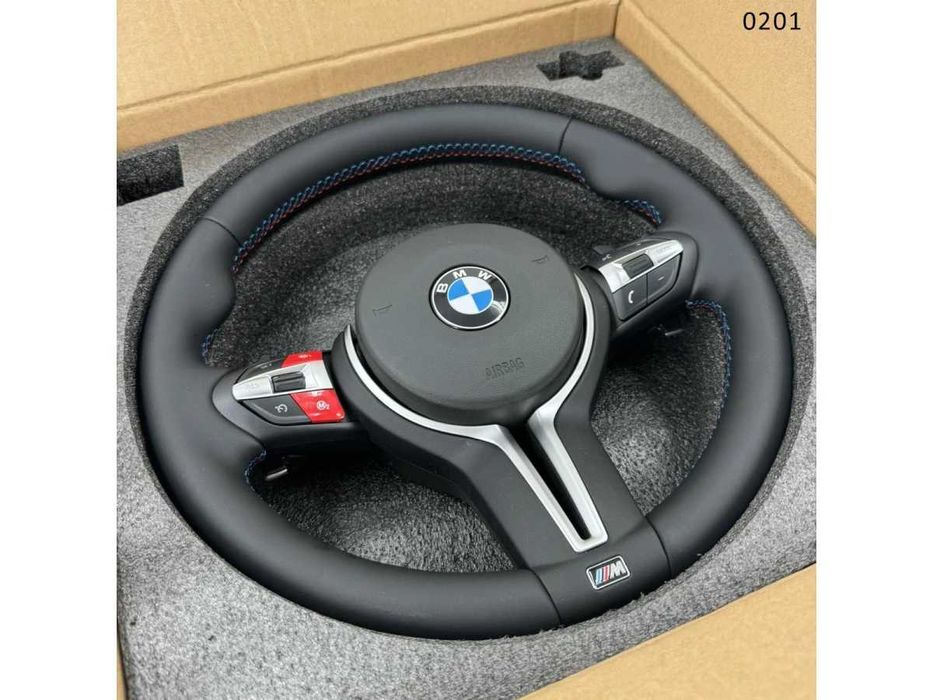 Volan sport M BMW 1 F20 2 3 F30 4 X1 X2 X3 X4 X5 F15 X6  butoane roșii