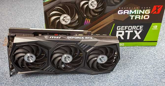 Placa video gaming  MSI GeForce TRIO X Nvidia RTX 3080 ,12GB, ca noua.