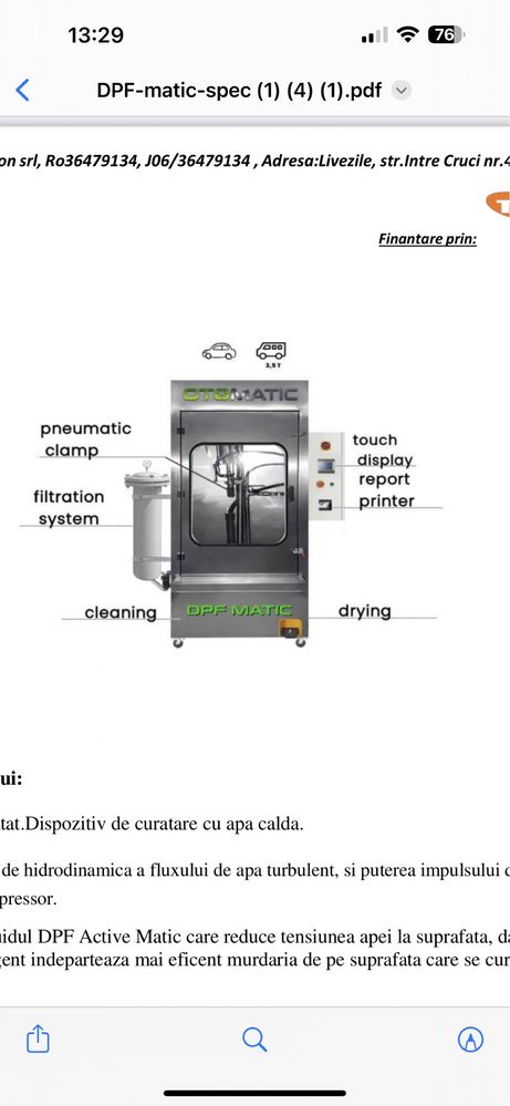 Inchiriez aparat curatat filtru particule