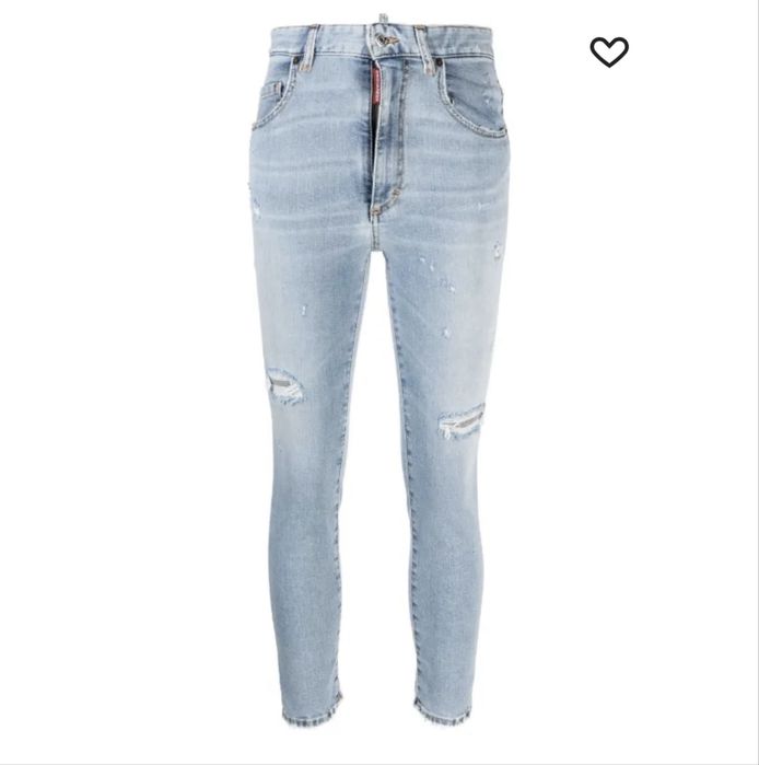DSQUARED2 logo-tag distressed skinny jeans