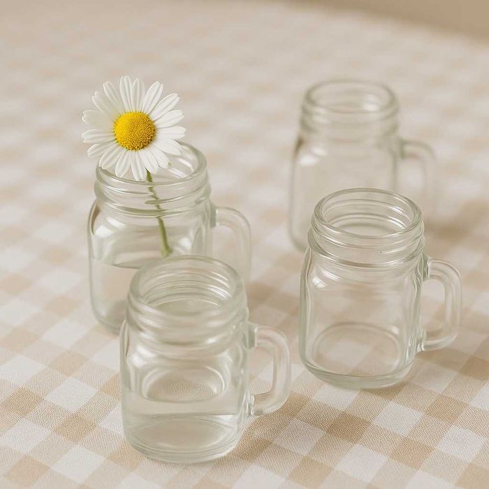 Набор мини-стаканчиков в стиле mason jar — 4 штуки, по 35 мл