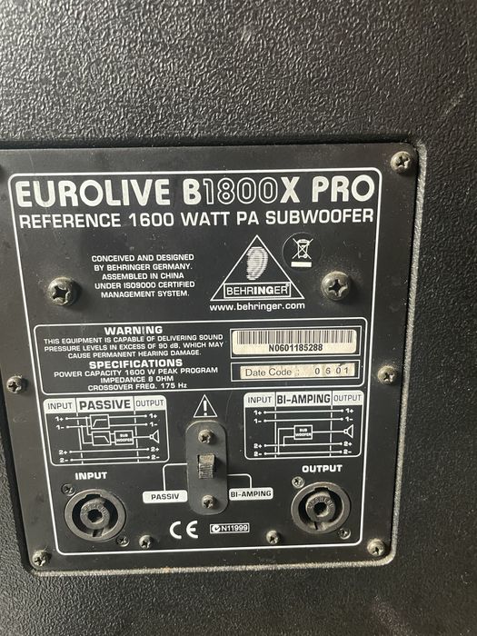 Behringer b1800x pro