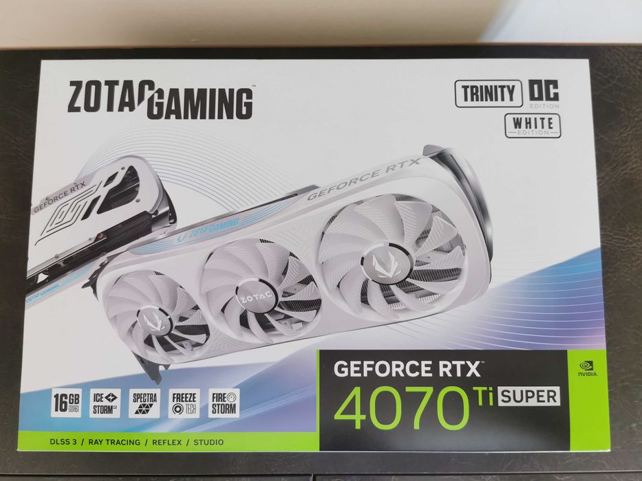 Нова Видео Карта Zotac RTX 4070 Ti 16GB SUPER Trinity OC White Edition