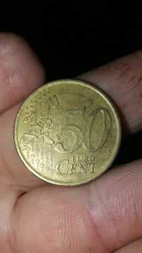 Moneda de 50 euro cenți anul 2000