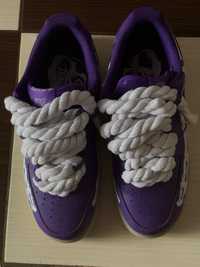 Vand Air Force 1 Skeleton Purple cu Rope Laces 42