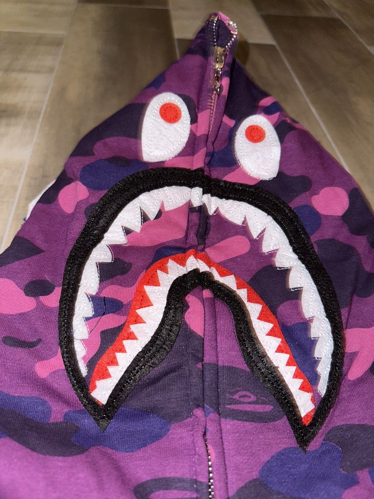 Hanorac Bape Mov Bape Shark Cammo Purple