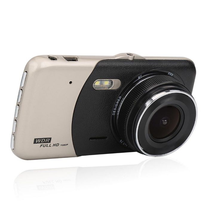 Camera Auto FHD 1080p cu camera marsarier, din metal, Ecran 4 inch
