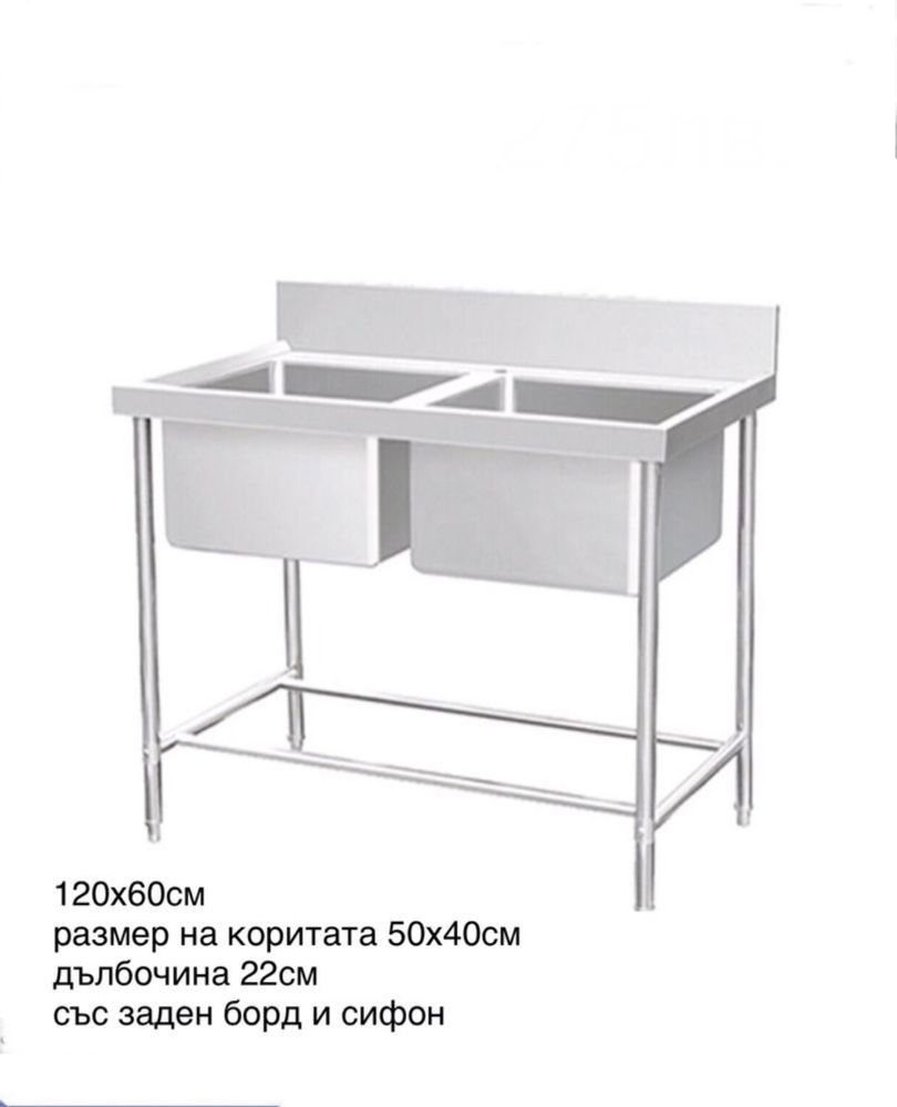Мивка двойна и еденична  от Неръждаема Стомана