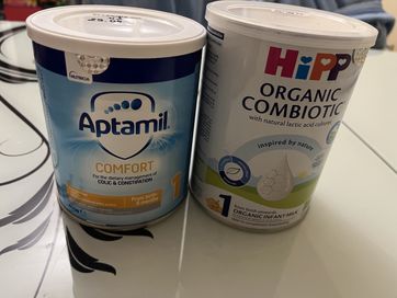 Адаптирани млека Hipp и Aptamil