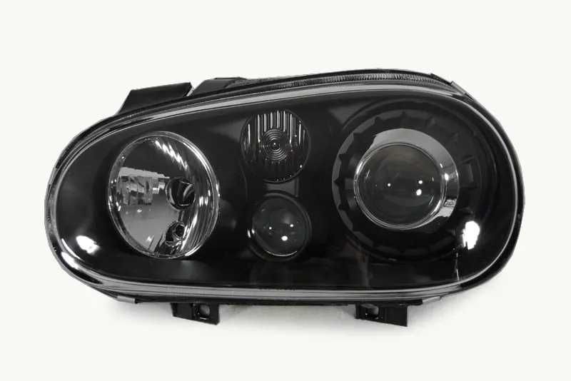 Far faruri VW Golf 4 look R32 negru cu lupa NOU