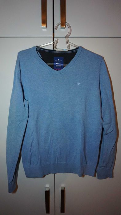 Tom Tailor Пуловер - S, 100% памук, V-neck