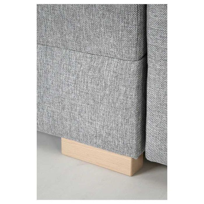 IKEA GRÄLVIKEN - Canapea extensibilă 3 locuri, gri. Pat: 140 x 200 cm.