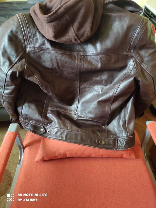 Geacă piele cu căptușeală detașabilă