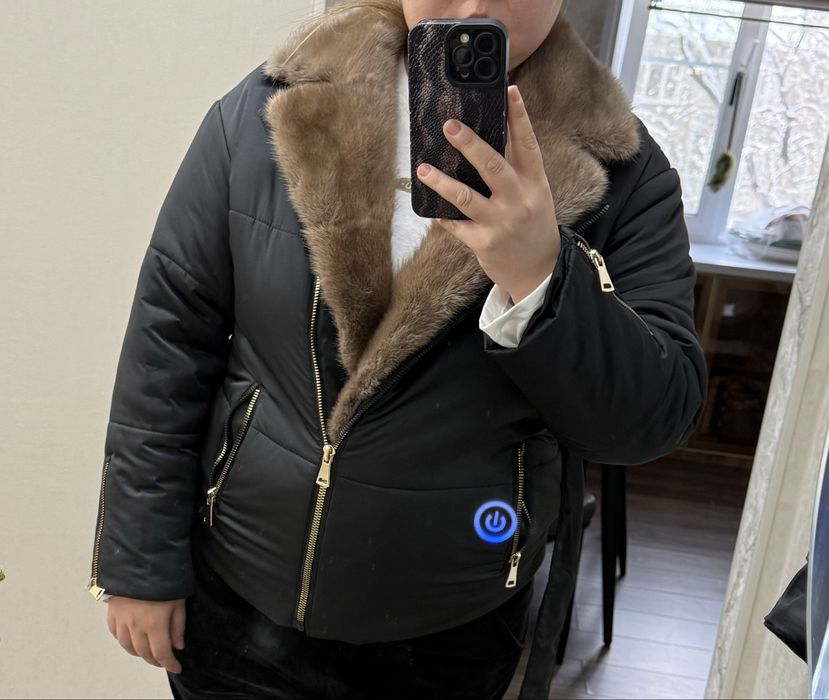 Зимняя куртка с верблюжкой, норкой! 52рр