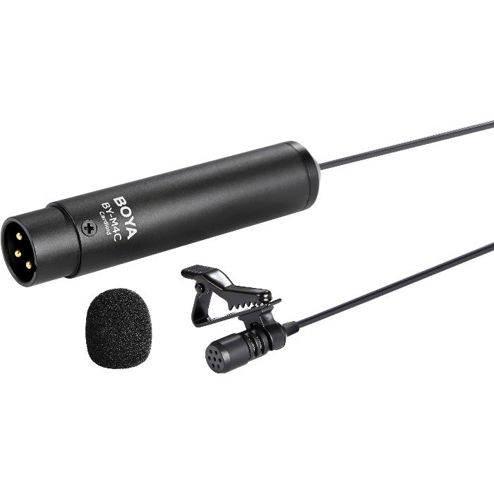 Lavaliera Microfon BOYA BY-M4C Profesionala cu XLR pt recorder, camera