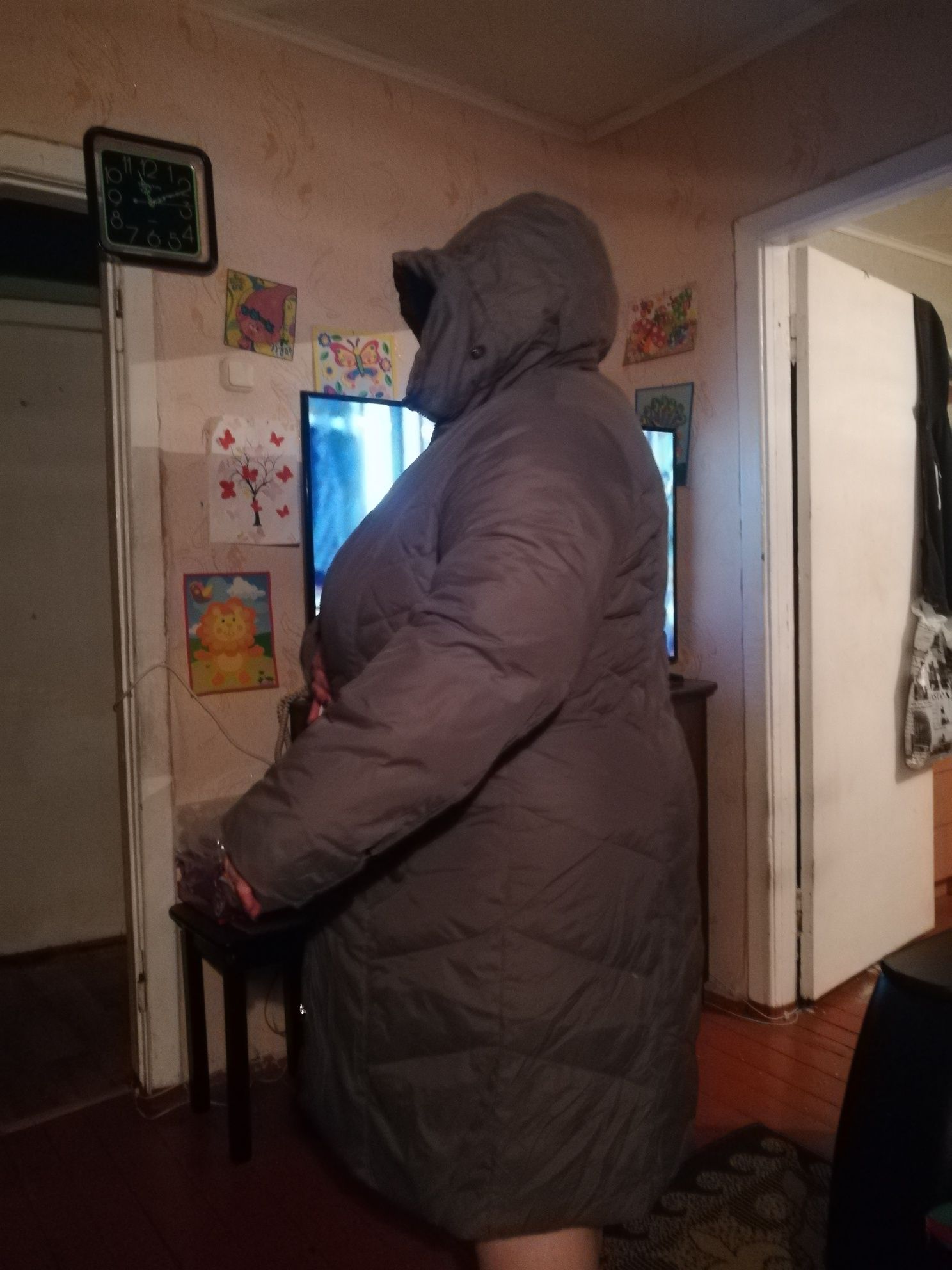 Женский зимний пуховик- пальто