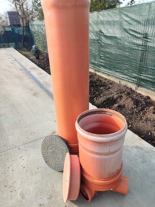 Baza camin canalizare D: 400 3 intrari si 1 iesire D.160 , extra CAPAC