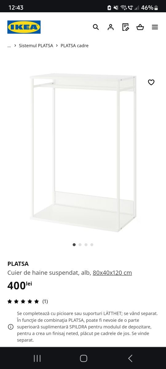 Cuier de haine ikea platsa