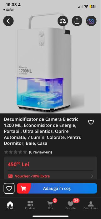 Dezumidificator 1200ml