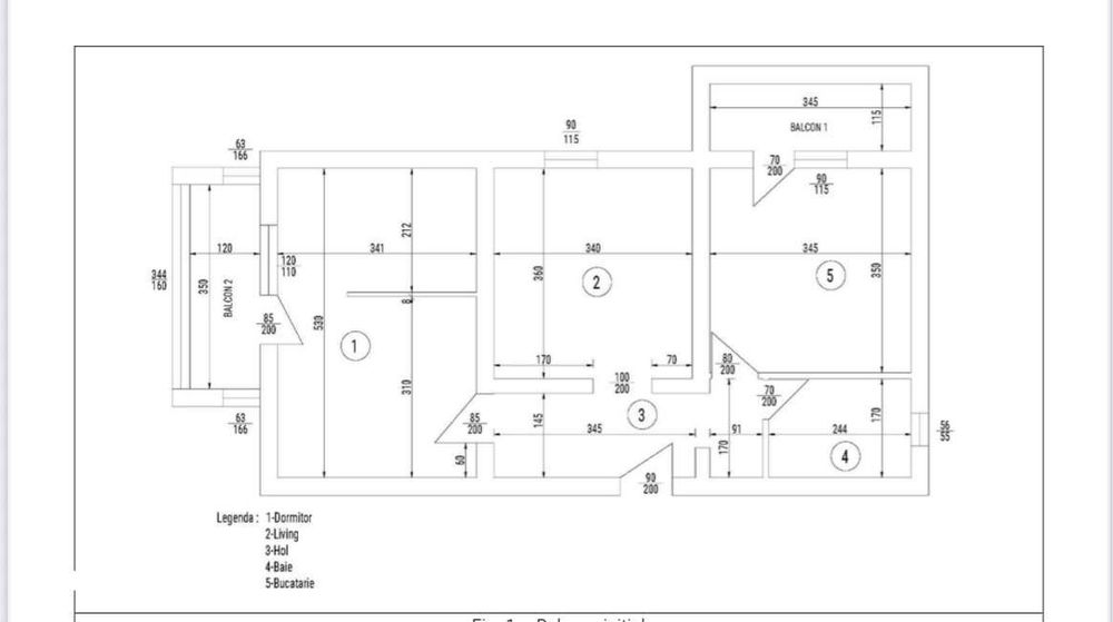 Vând apartament 2 camere, suprafata 62 mp