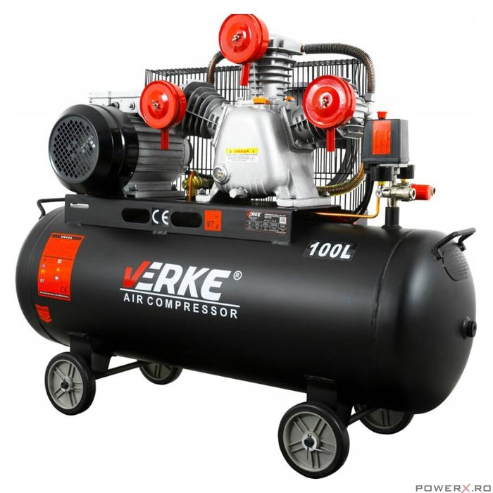 Compresor 100 litri, 3 pistoane pe ulei, motor electri 4 CP, 230 V,