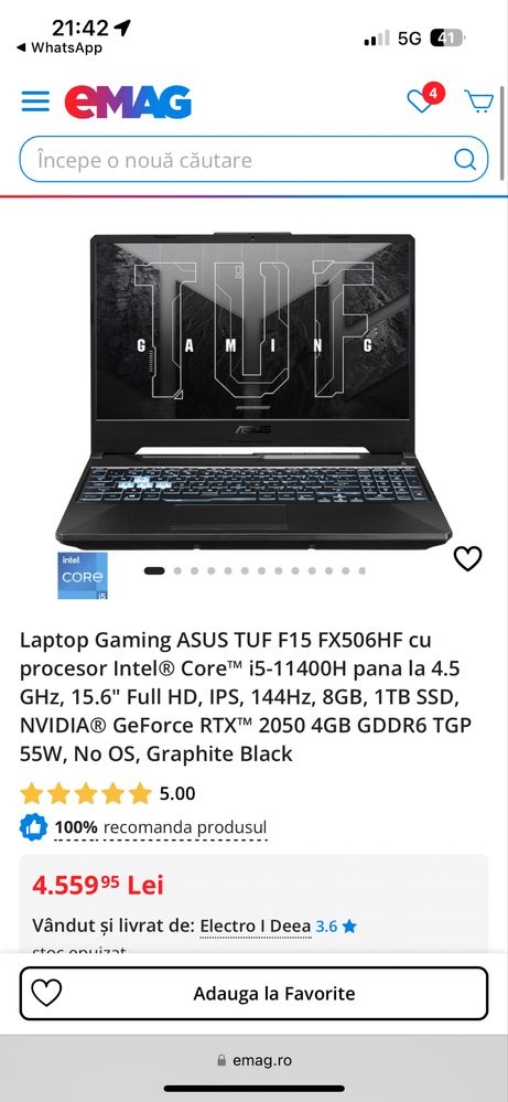 Laptop ASUS TUF Gaming F15