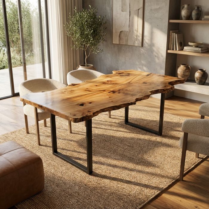 Стол из массива  капового карагача|стол в наличии|обеденный стол