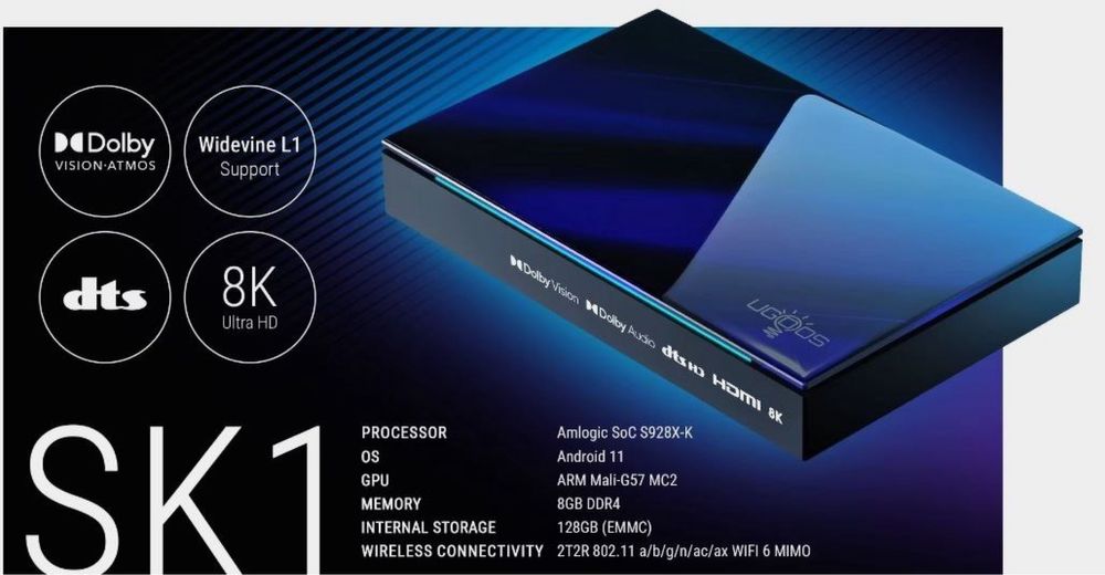 Смарт тв приставка Ugoos SK 1   8/128GB