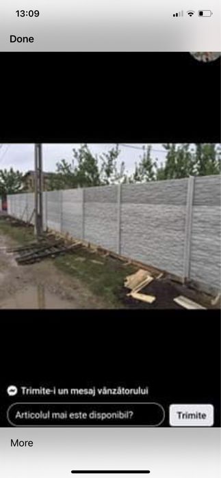 Gard din placi și stâlpi de vanzare