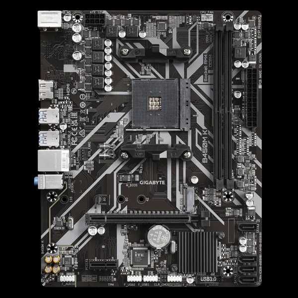 Продам gigabyte b450m k новую