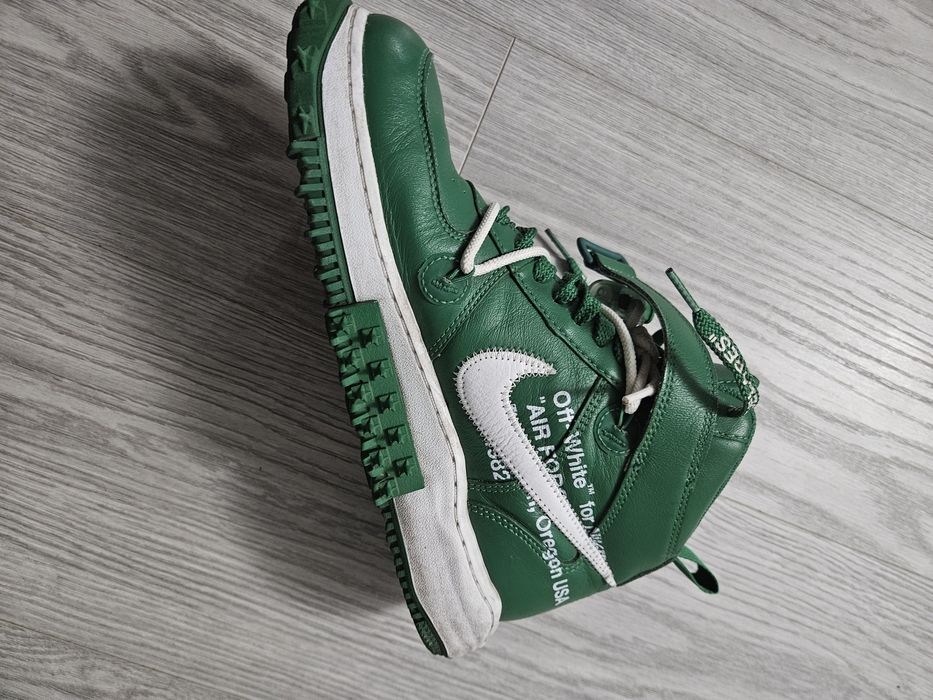 Nike off white airforce 1 mid pine green