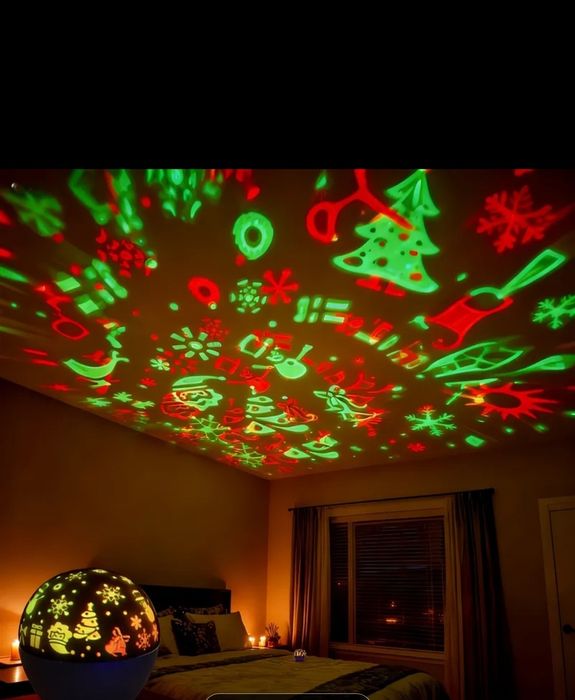 Proiector cu lumini de crăciun