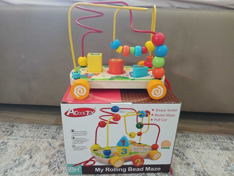 My rolling bead maze pull car