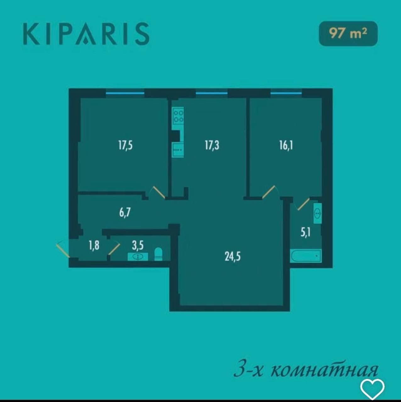 Kvartira продается 3/5/9 на ЖК Кипарис