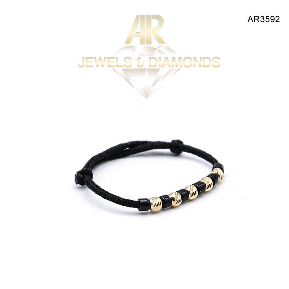 Inel Aur 14K (5 Biluțe) Reglabil cu Șnur [AR3592]model ARJEWELS