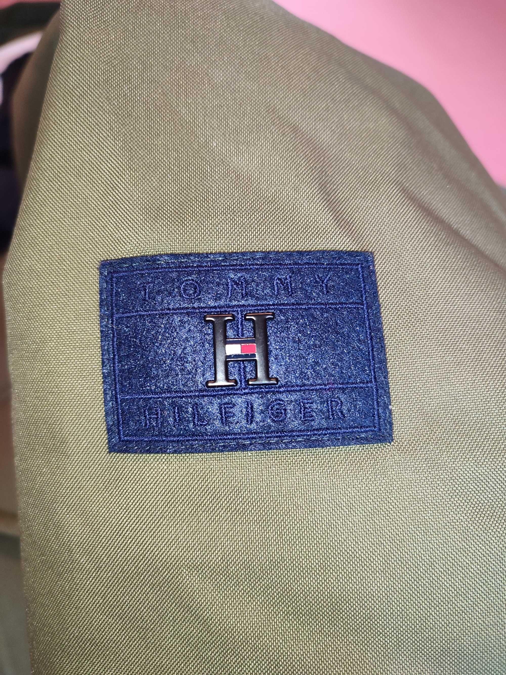 Parka de iarnă Tommy Hilfiger XXL- oliv, impermeabilă, cu etichetă