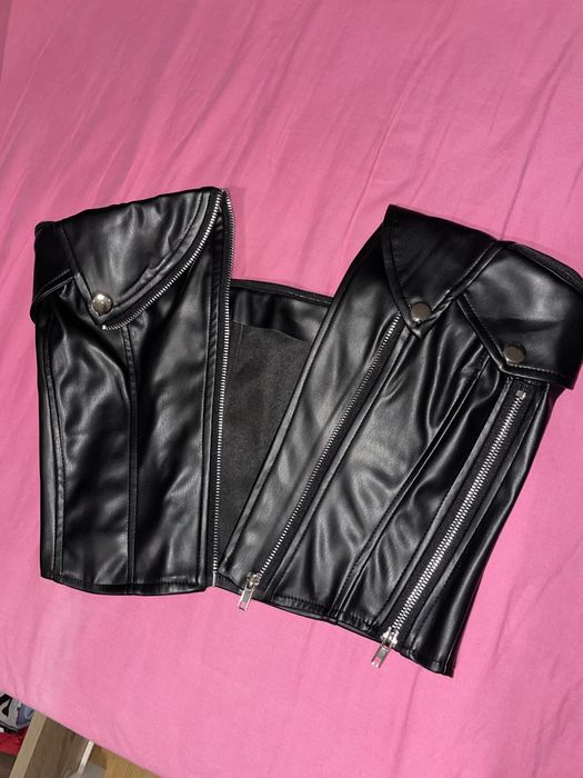 Кожен топ тип Корсет ХС НОВ