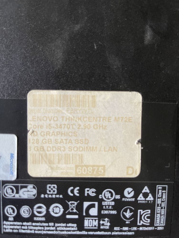 6 бр Lenovo Thinkcentre HP prodesk компютри и адаптори офис склад